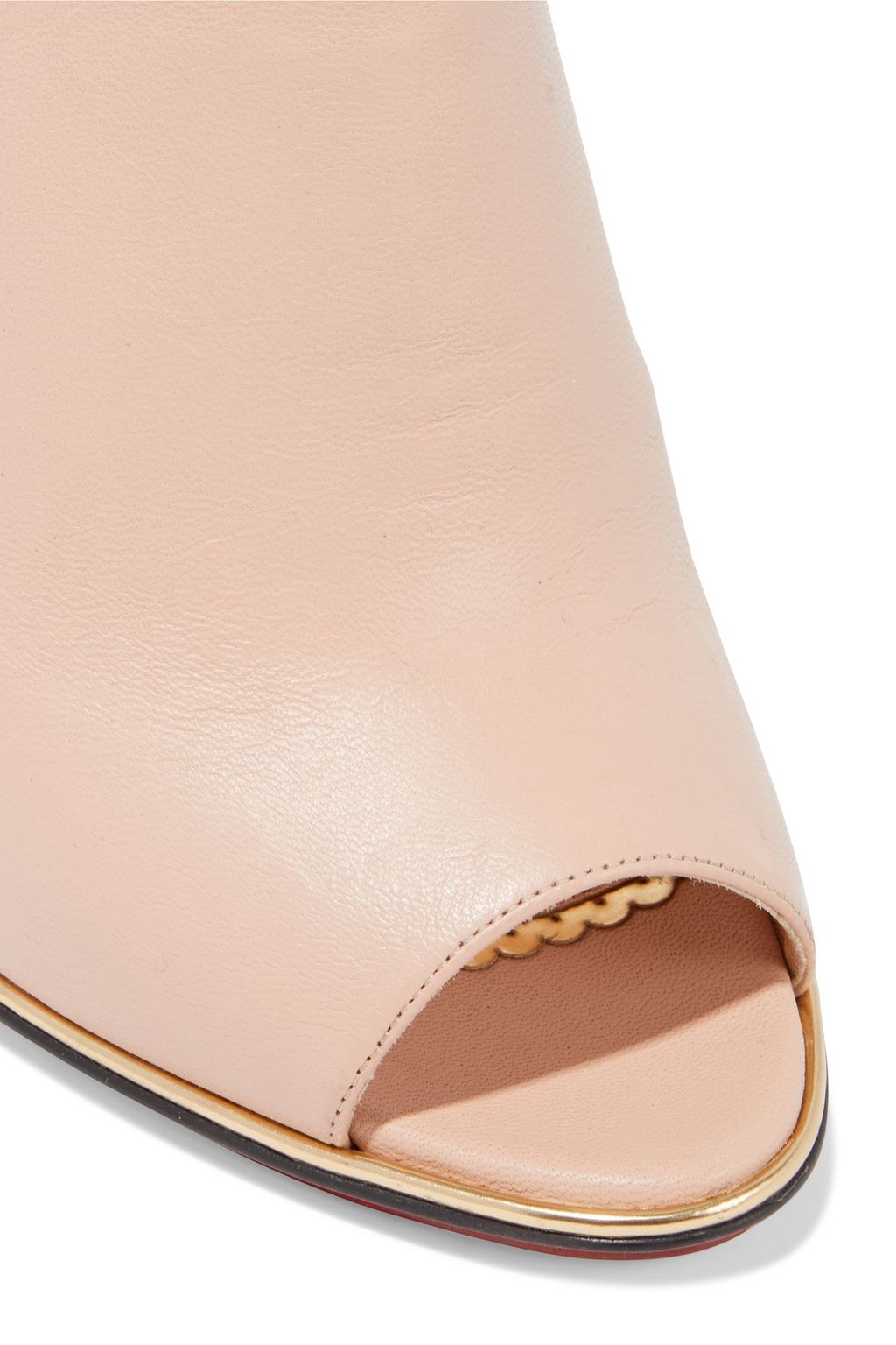 CHARLOTTE OLYMPIA Gail leather wedge mules