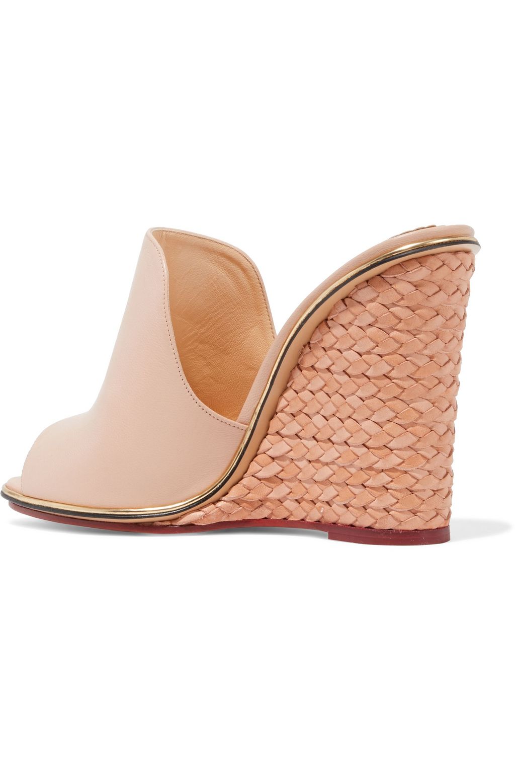 CHARLOTTE OLYMPIA Gail leather wedge mules