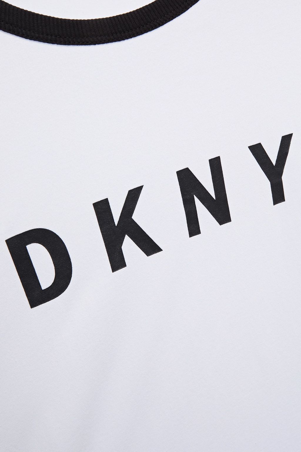 DKNY Printed stretch-jersey pajama top