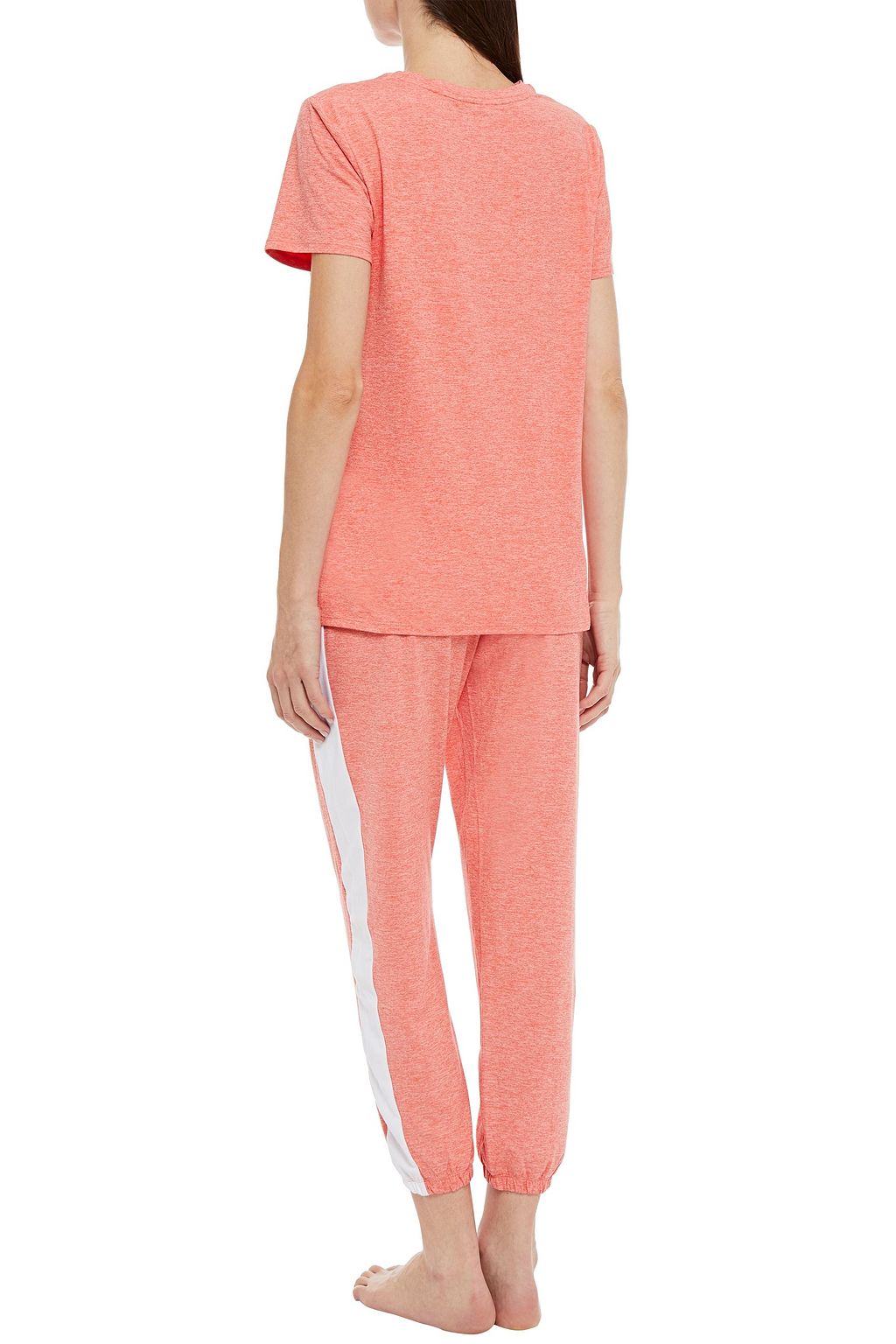 DKNY Striped mélange stretch-jersey pajama pants