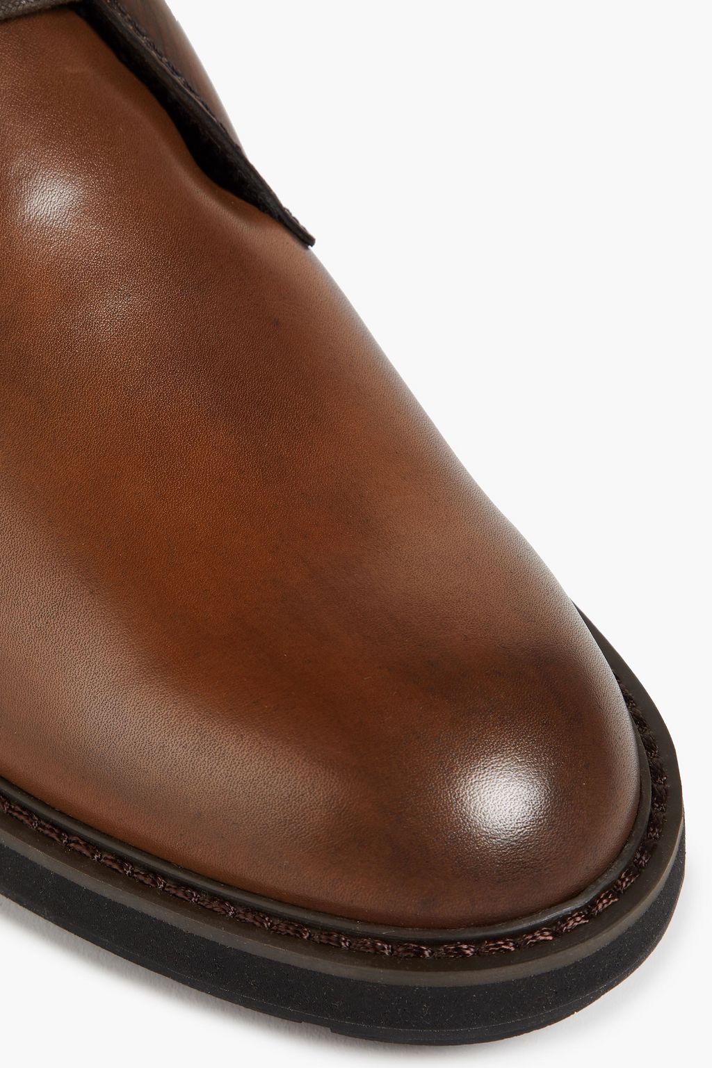 TOD'S Burnished-leather desert boots