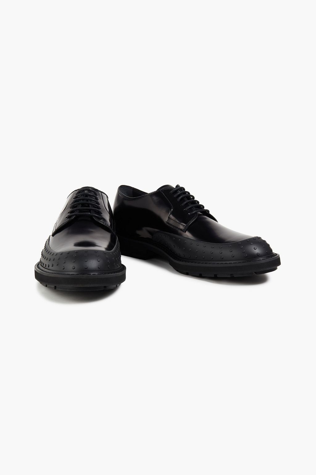 TOD'S Glossed-leather derby shoes