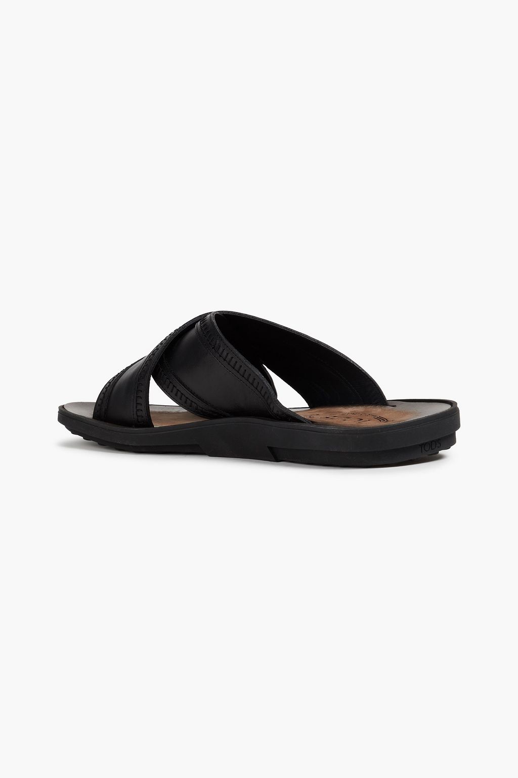 TOD'S Whipstitched leather slides