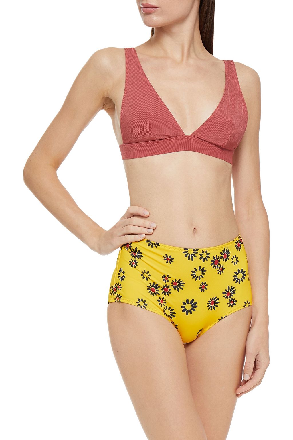 ZIMMERMANN Ribbed triangle bikini top