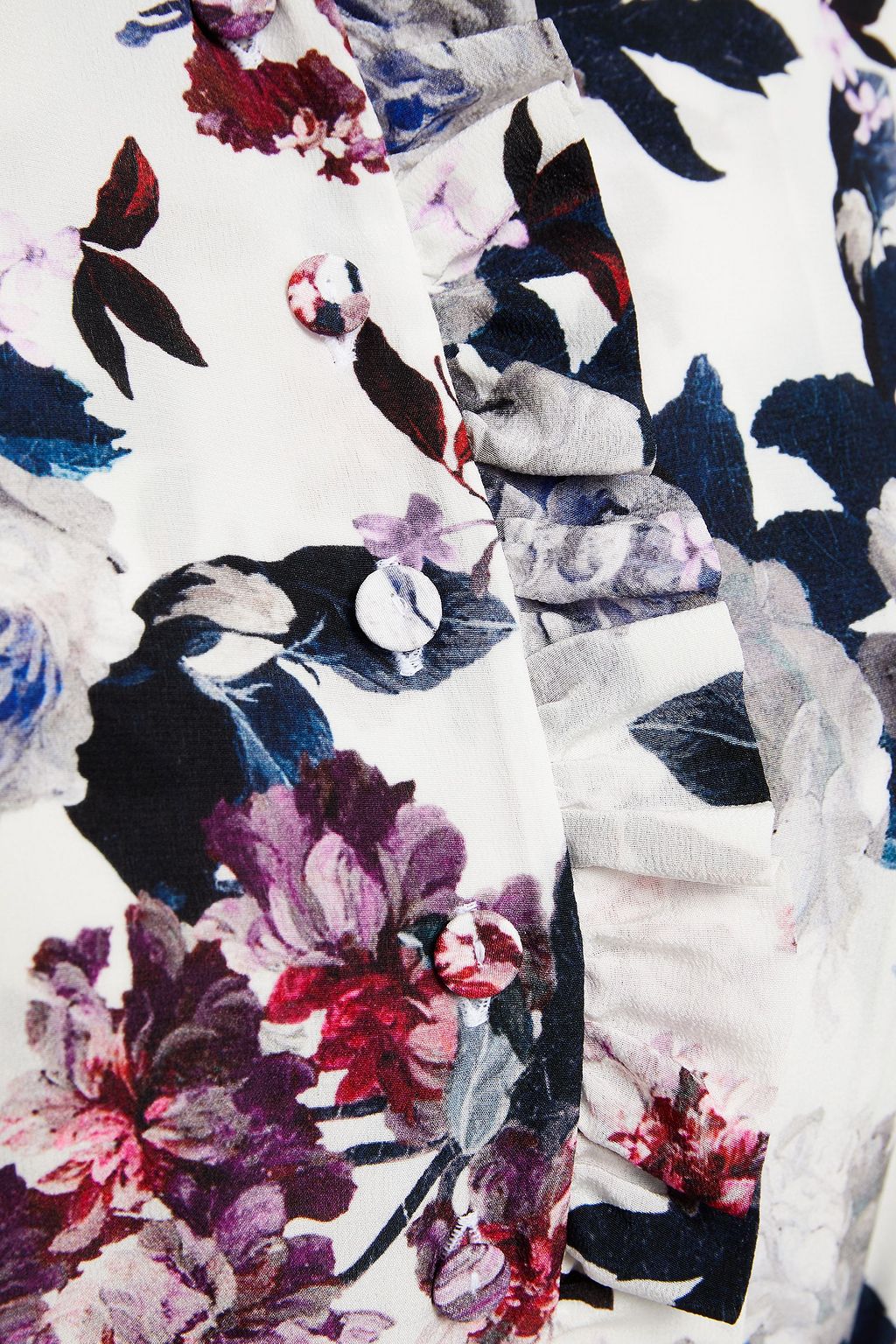 ERDEM Stefanna belted floral-print silk crepe de chine midi dress