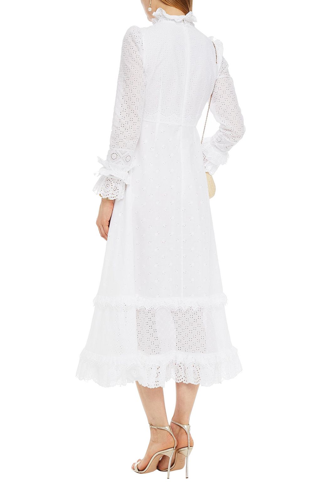ERDEM Miguella embellished broderie anglaise cotton midi dress