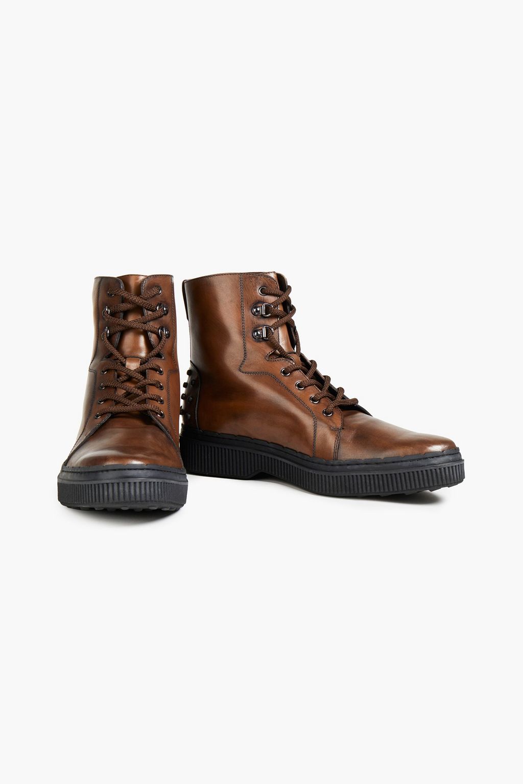 TOD'S Gommino burnished-leather boots