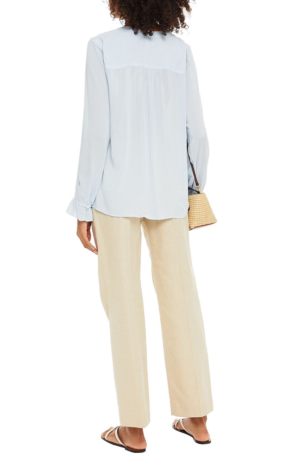 VELVET BY GRAHAM & SPENCER Marlena gathered voile blouse