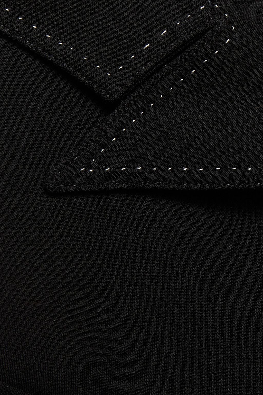 OFF-WHITE™ Double-breasted asymmetric draped twill blazer