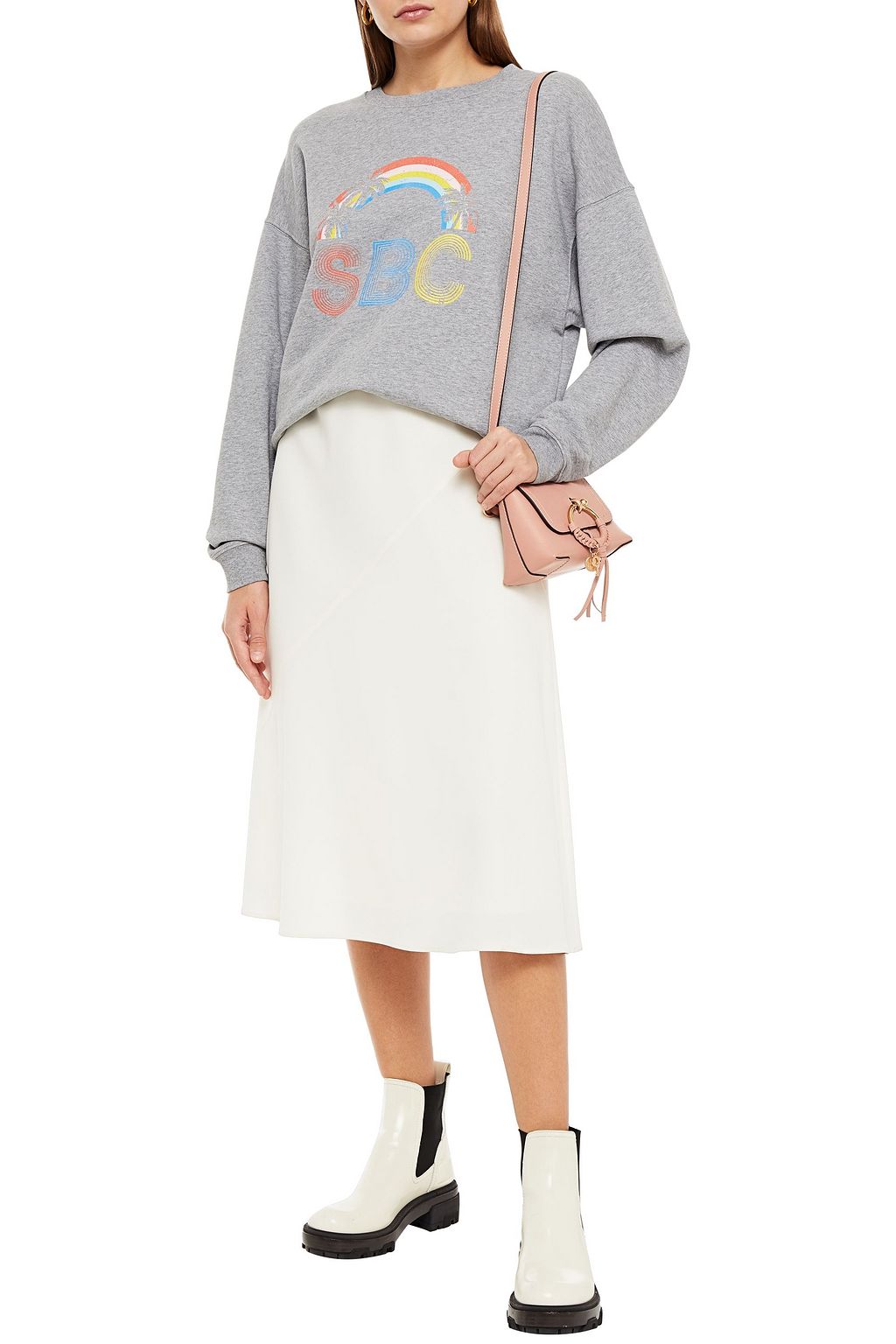 SEE BY CHLOÉ Printed French cotton-terry sweatshirt