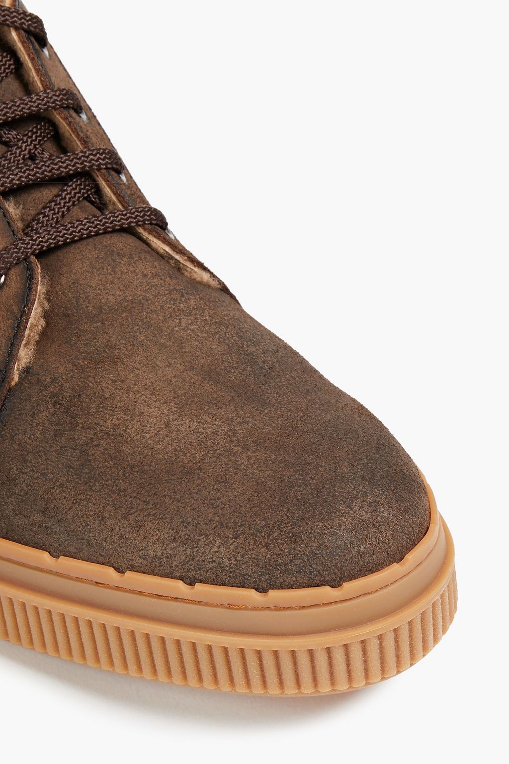 TOD'S Shearling-lined suede boots