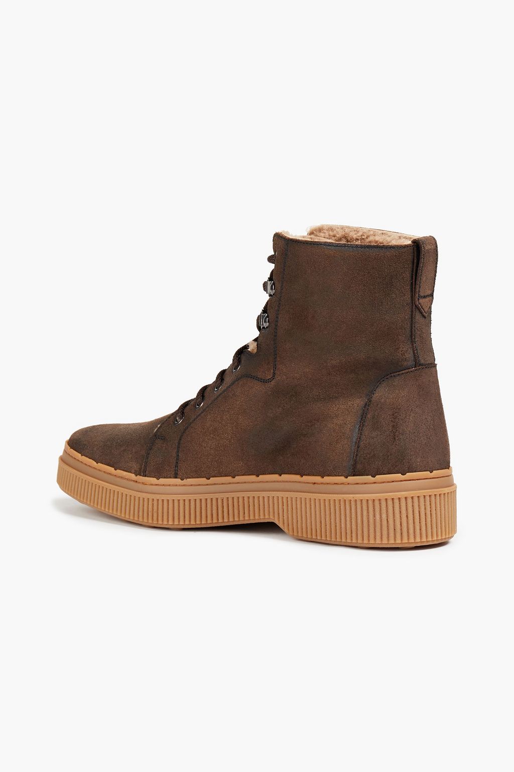 TOD'S Shearling-lined suede boots