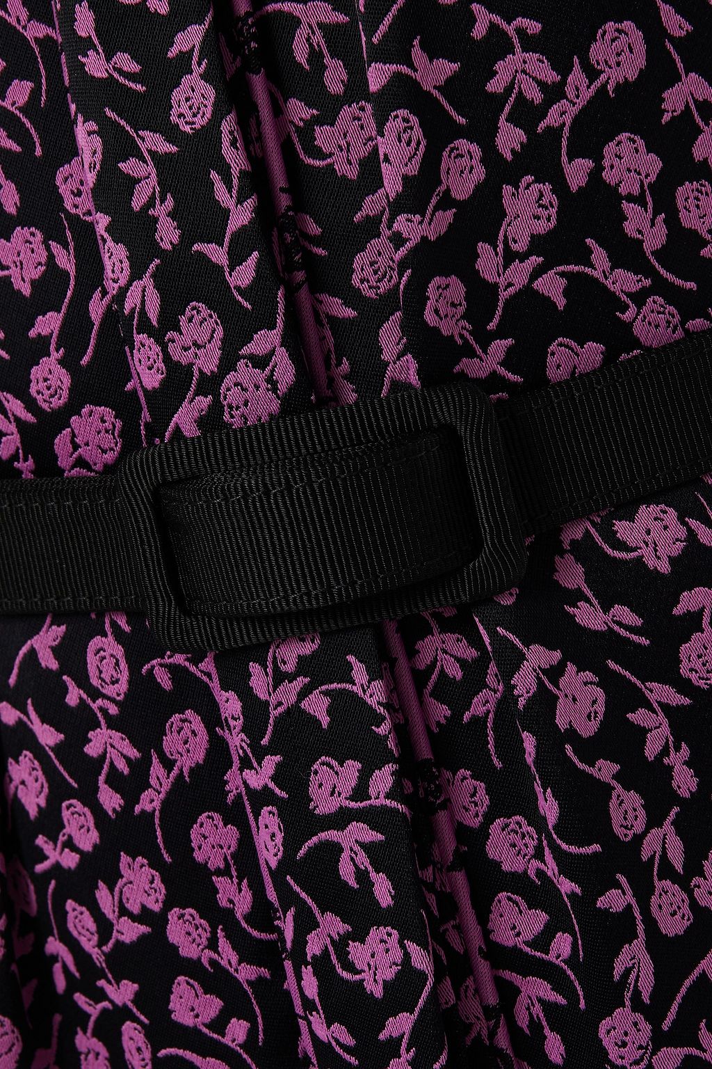 ERDEM Lalique belted floral-jacquard mini dress