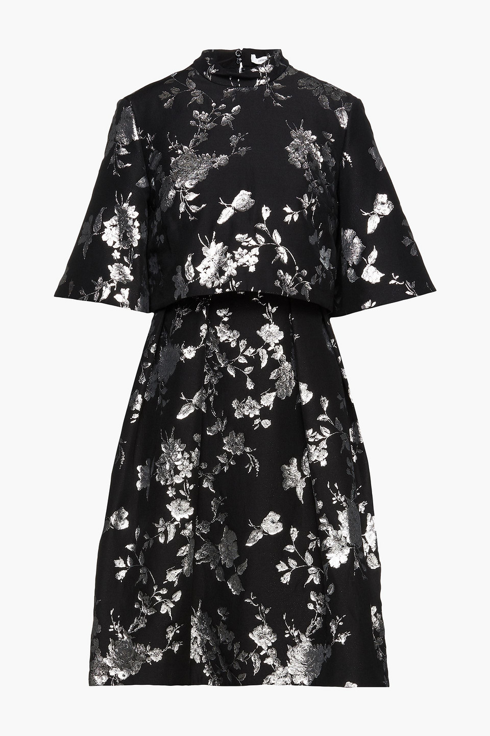 Erdem Woman Favilla Floral-print Metallic Cotton-blend Jacquard Dress Black Size 10