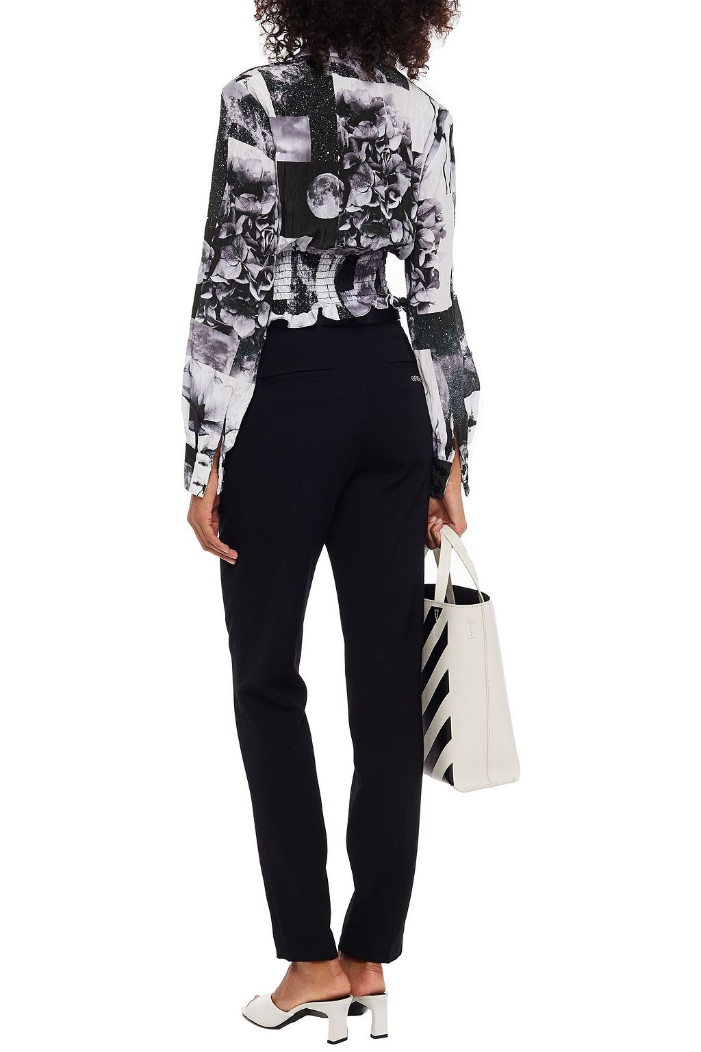 OFF-WHITE™ Printed cady slim-leg pants