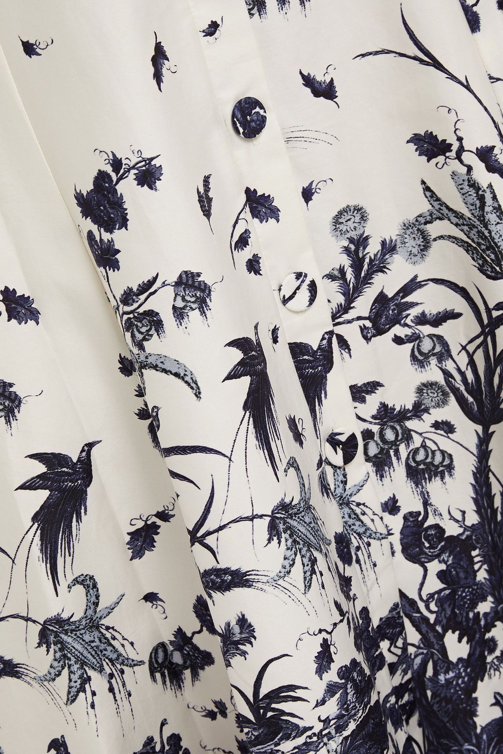 ERDEM Mariona printed cotton-sateen midi dress