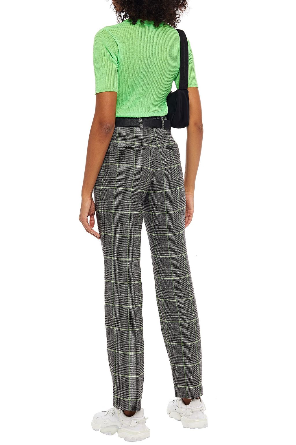 OFF-WHITE™ Checked jacquard straight-leg pants