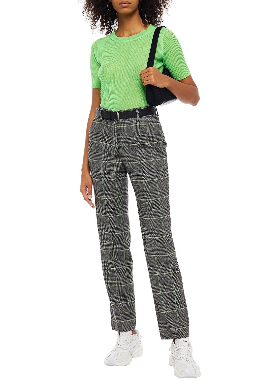 OFF-WHITE™ Checked jacquard straight-leg pants