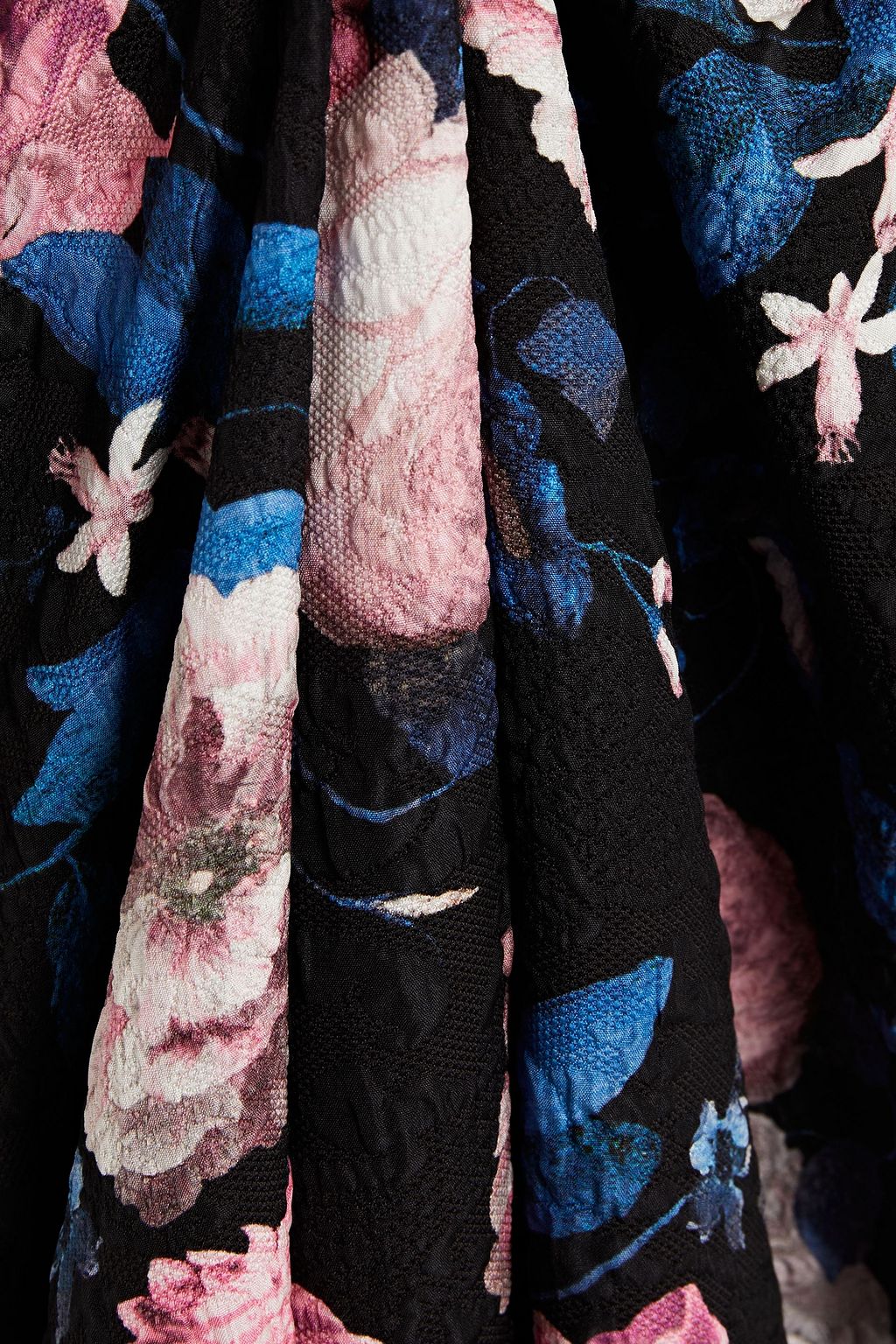 ERDEM Ali bow-embellished floral-print cloqué gown