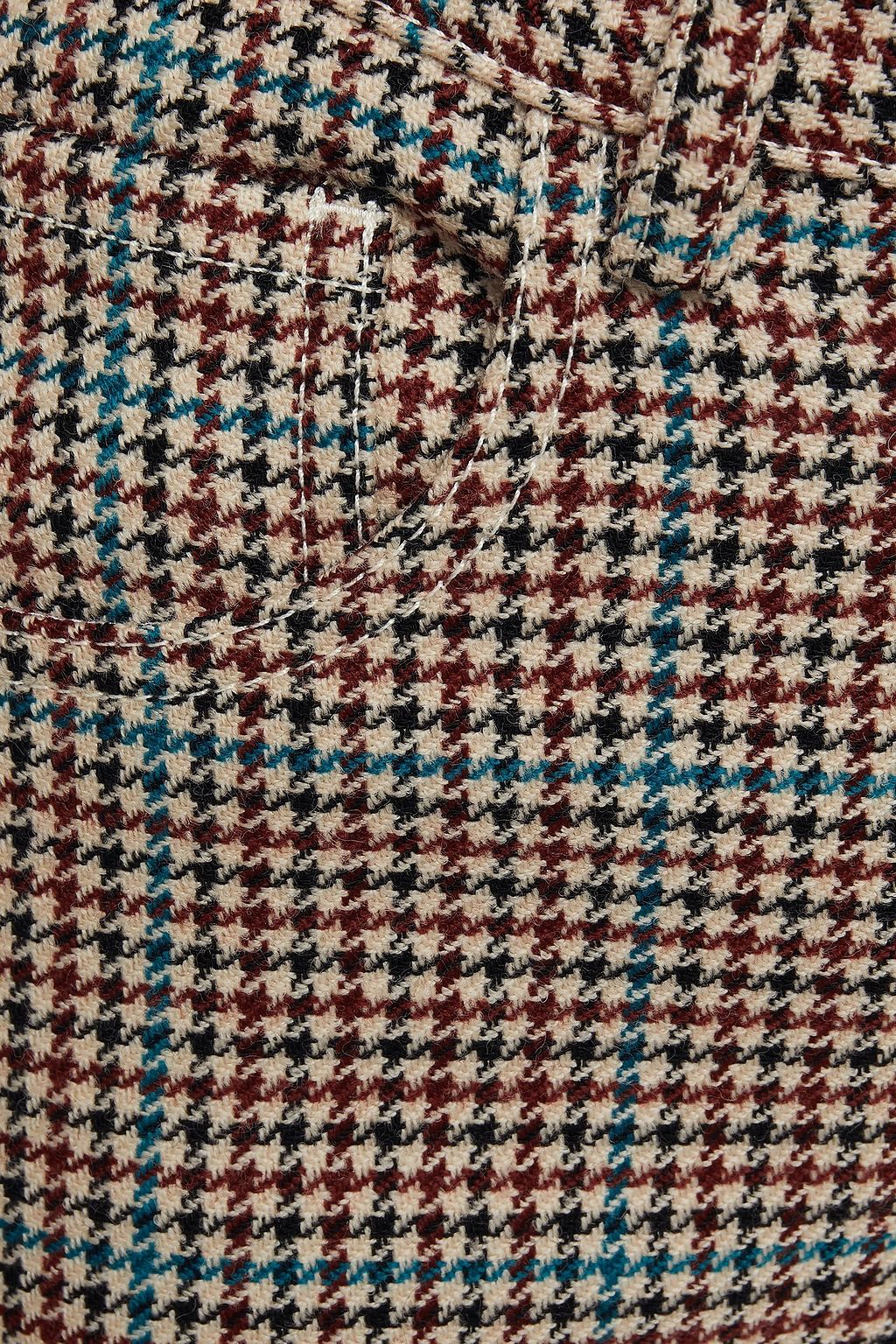 OFF-WHITE™ Houndstooth wool-jacquard flared pants