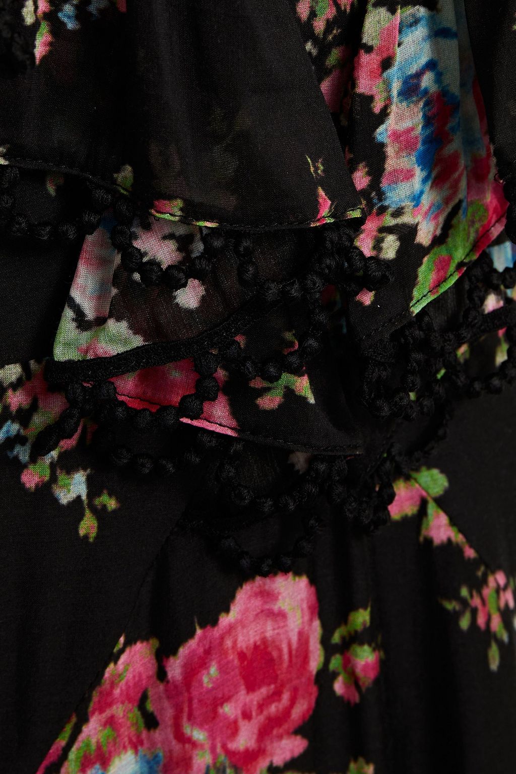 ERDEM Mauricia cutout ruffled floral-print cotton and silk-blend voile gown