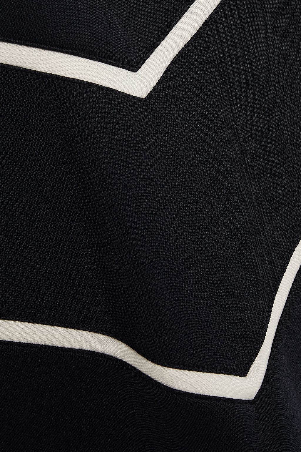 OFF-WHITE™ Layered printed twill and satin-jersey dress