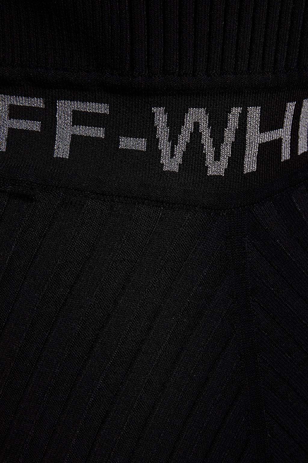 OFF-WHITE™ Printed ribbed-knit bodysuit