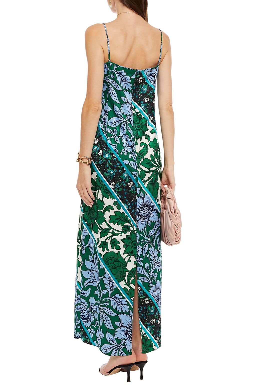 ERDEM Esperanza patchwork-effect floral-jacquard maxi dress