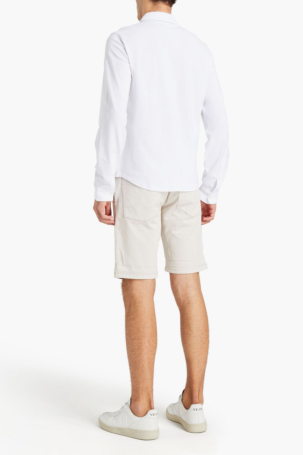 MICHAEL KORS Slim-fit cotton-blend piqué shirt