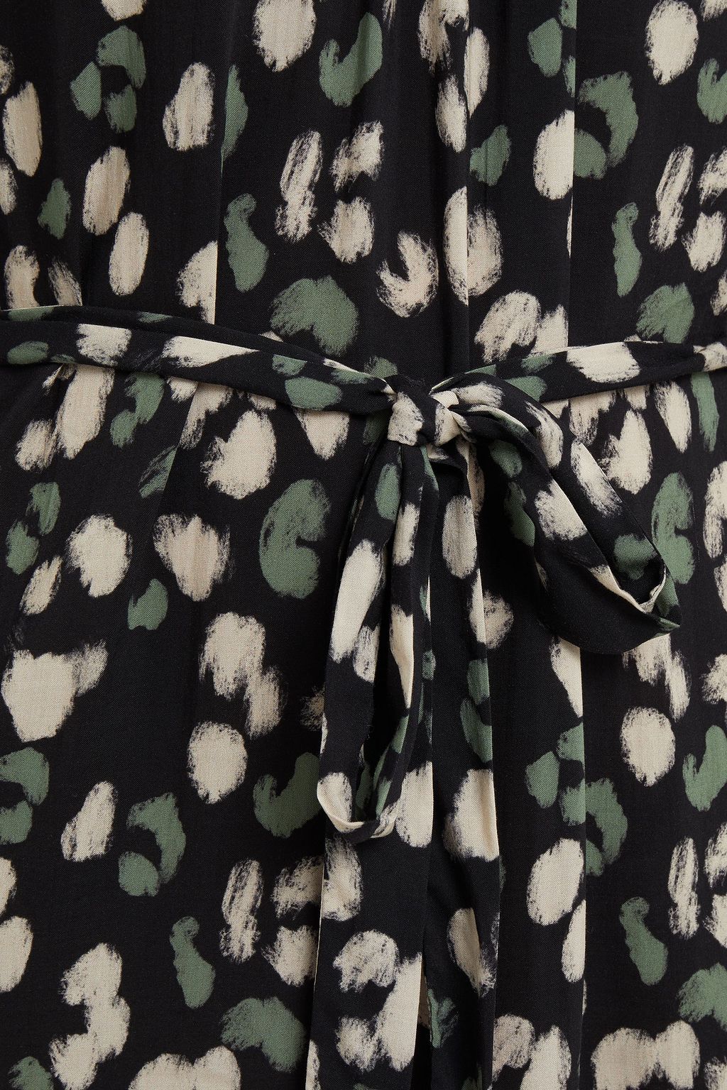 VELVET BY GRAHAM & SPENCER Gertrude belted leopard-print mousseline mini dress