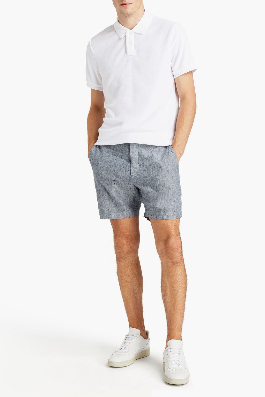 MICHAEL KORS Cotton-blend terry polo shirt