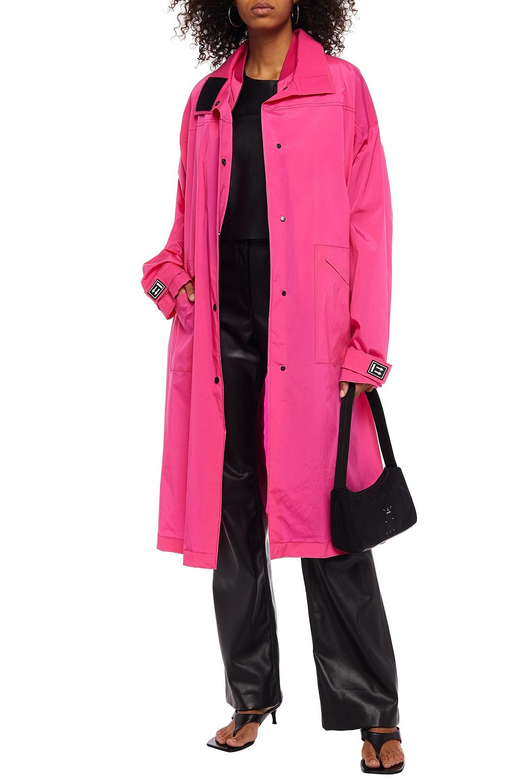 OFF-WHITE™ Logo-appliquéd oversized stretch raincoat