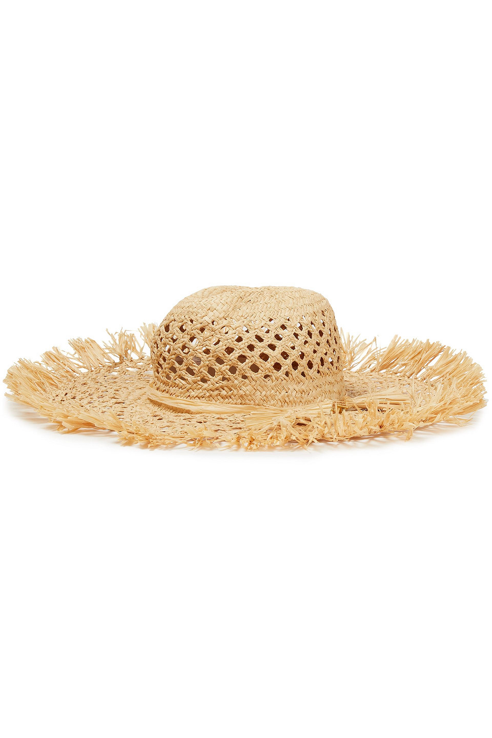 Zimmermann Woman Tasseled Frayed Raffia Sunhat Beige Size S/M Zimmermann Woman Tasseled Frayed Raffia Sunhat Beige Size S/M