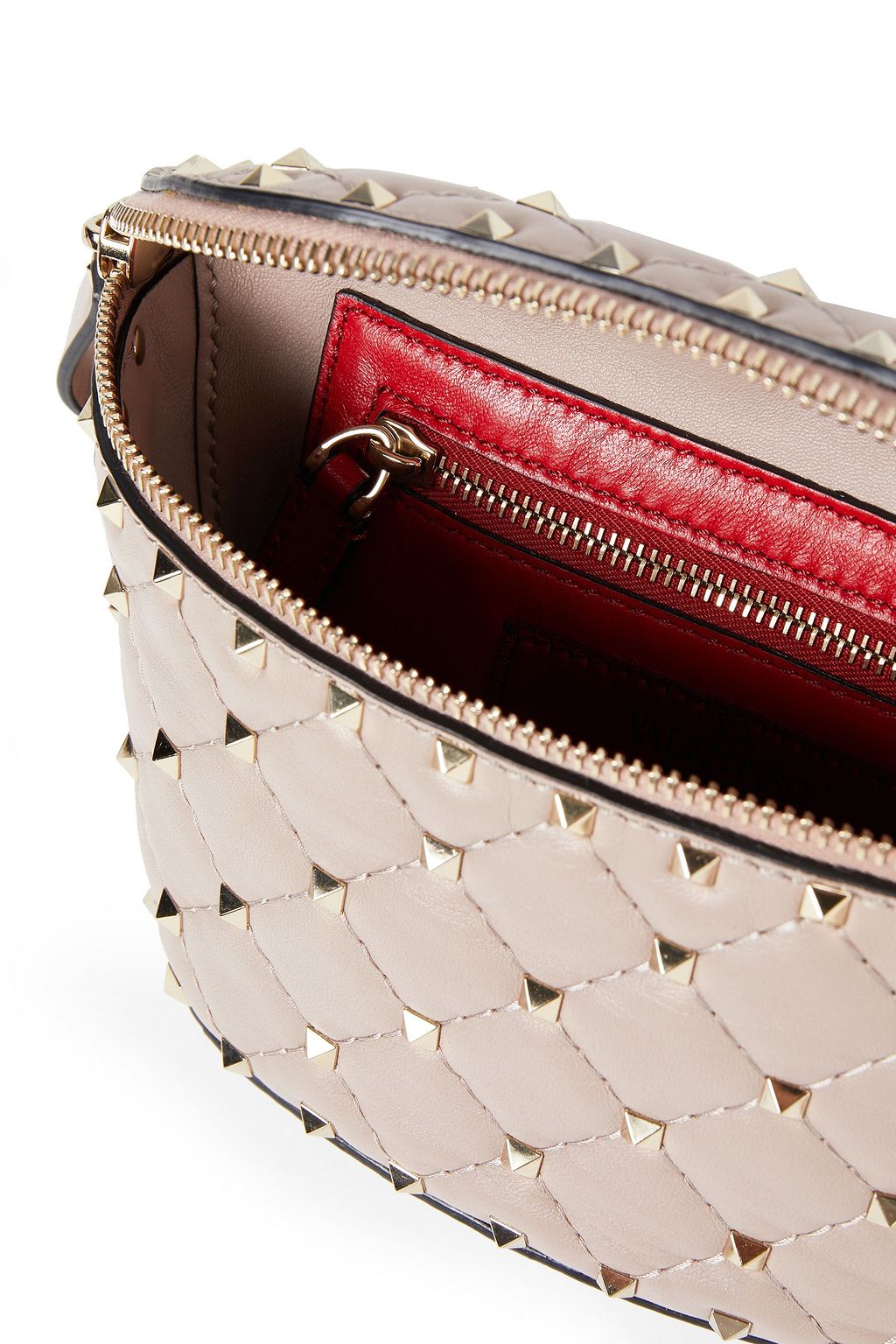 VALENTINO GARAVANI Rockstud Spike quilted leather belt bag