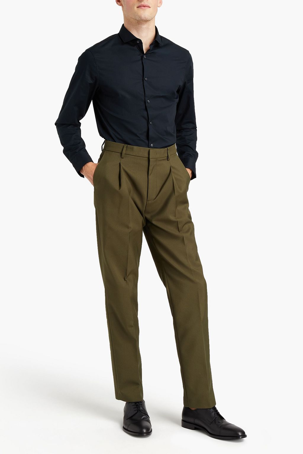 MICHAEL KORS Cotton-blend poplin shirt