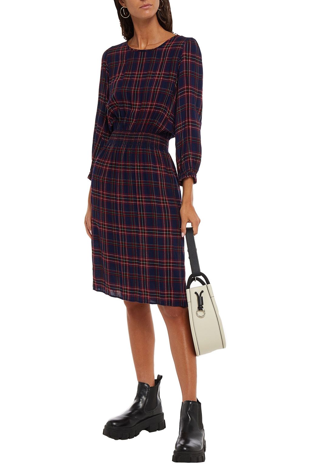 VELVET BY GRAHAM & SPENCER Isabella checked gauze dress