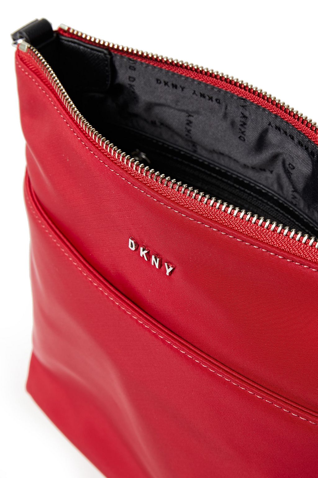 DKNY Faux leather-trimmed shell shoulder bag