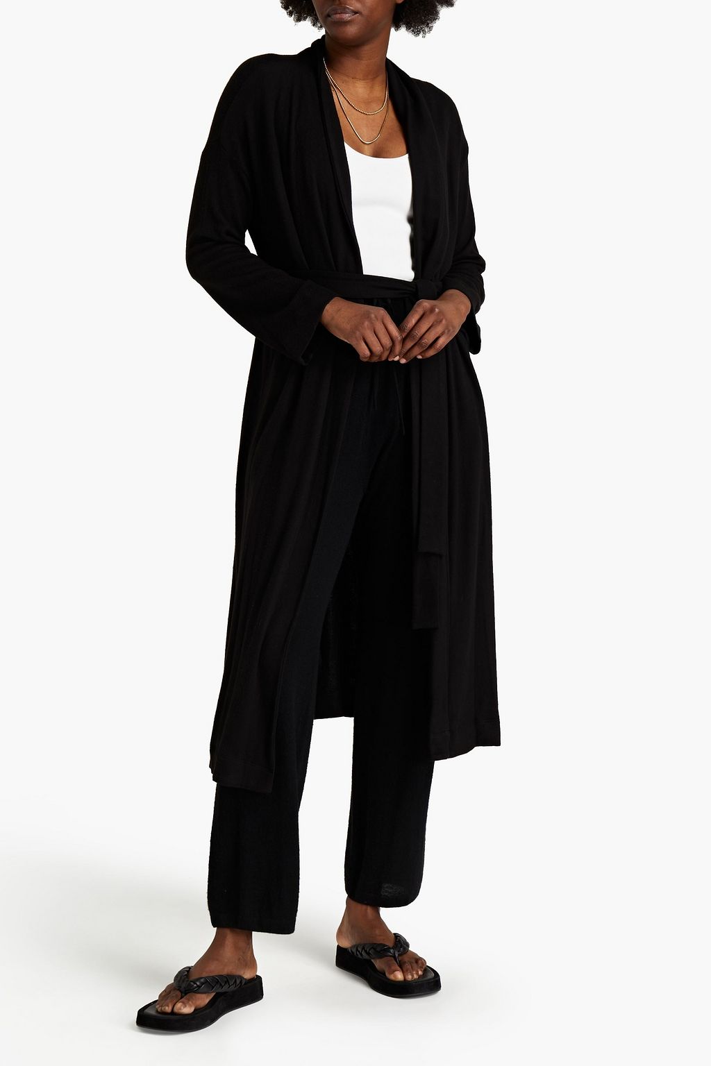 VELVET BY GRAHAM & SPENCER Belted knitted cardigan