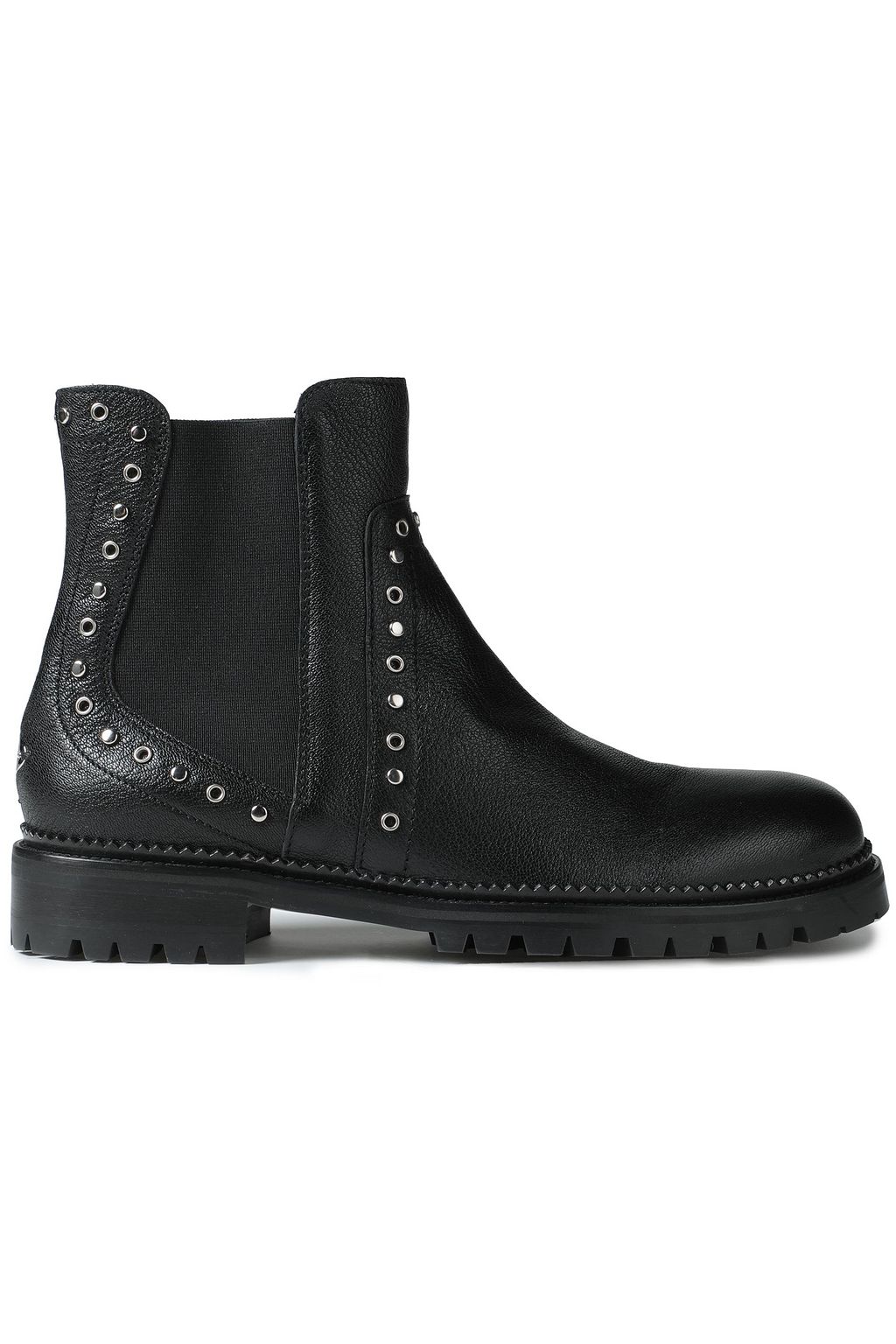 JIMMY Burrow studded textured-leather Chelsea boots | Sale to off | OUTNET