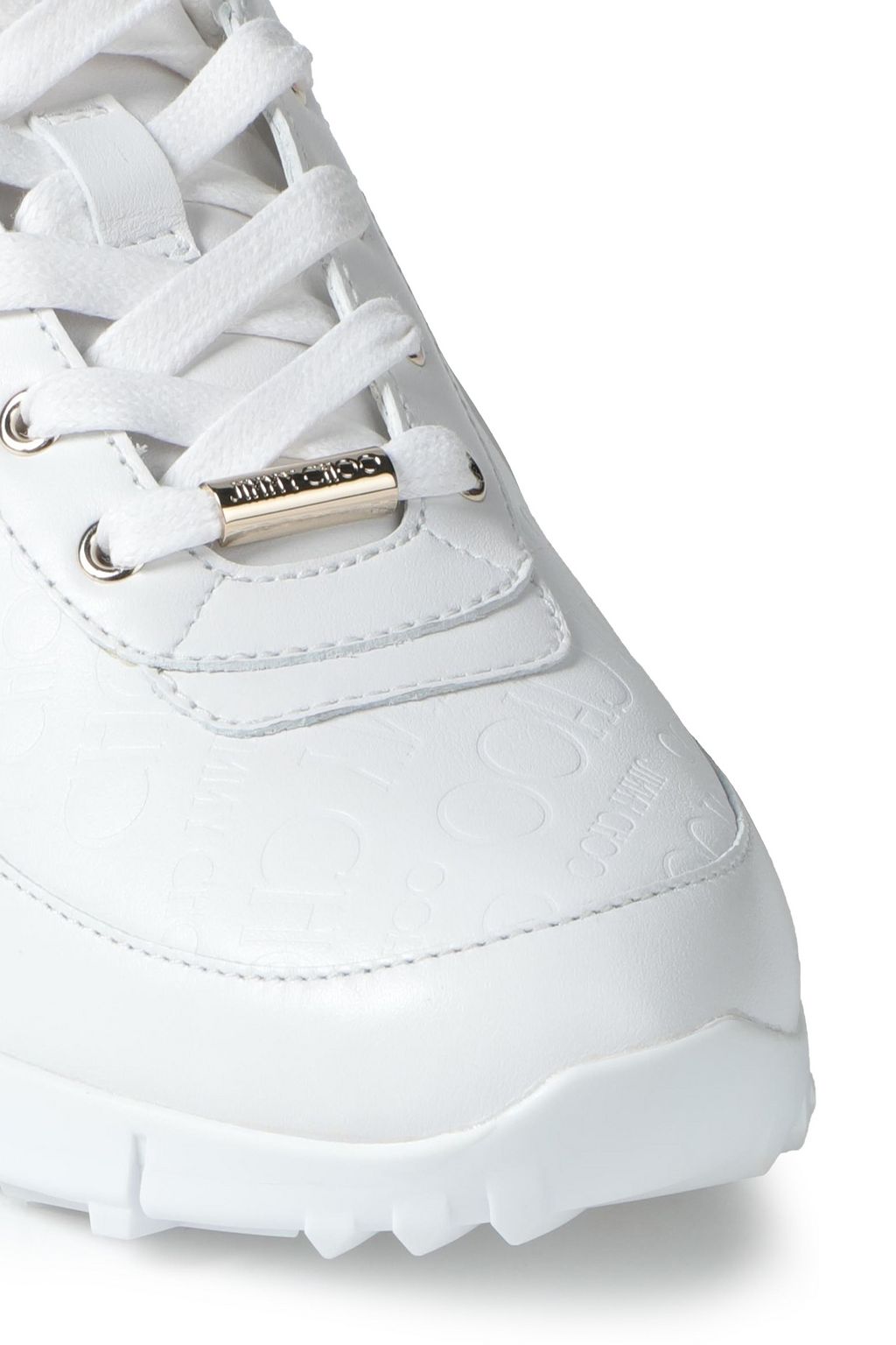 JIMMY CHOO Monza embossed leather sneakers