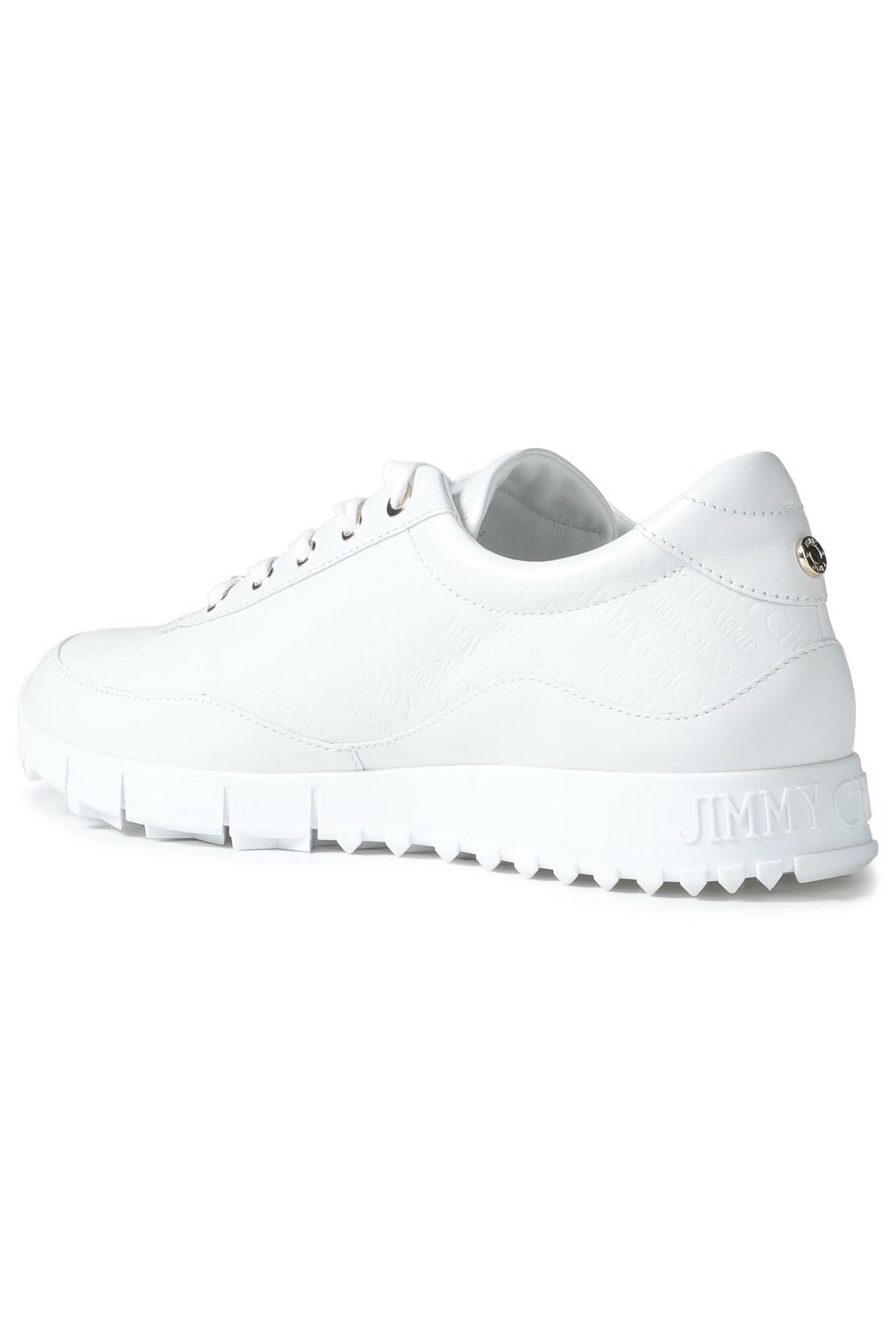 JIMMY CHOO Monza embossed leather sneakers