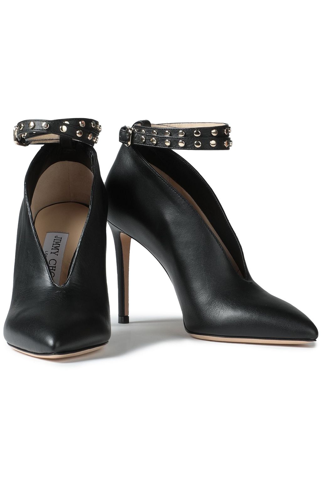 JIMMY CHOO Lark 100 studded leather pumps