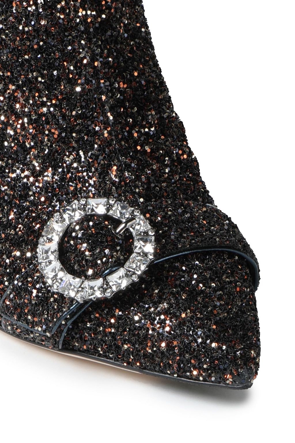 JIMMY CHOO Hanover 65 glittered leather ankle boots