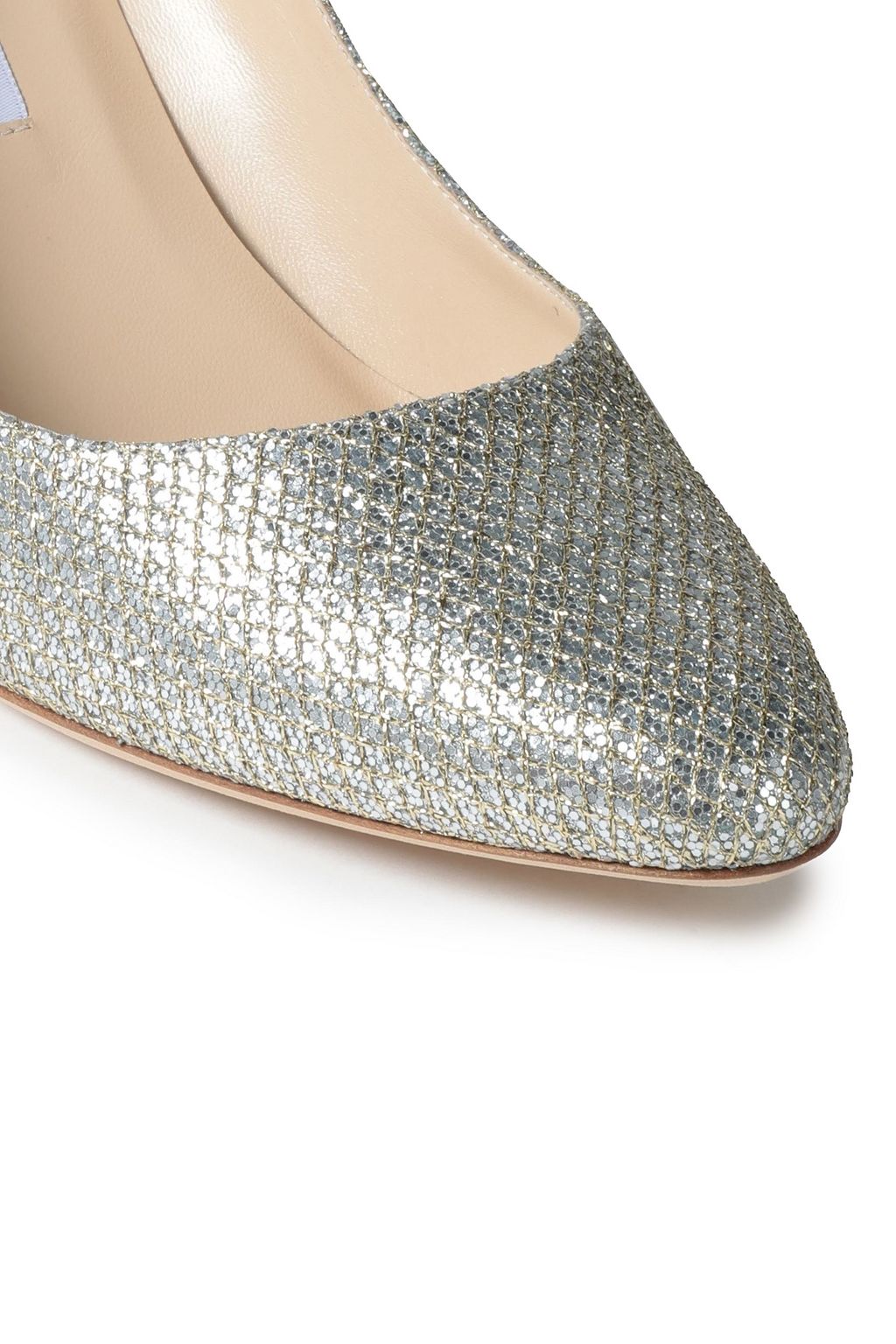 JIMMY CHOO Irena glittered mesh pumps THE