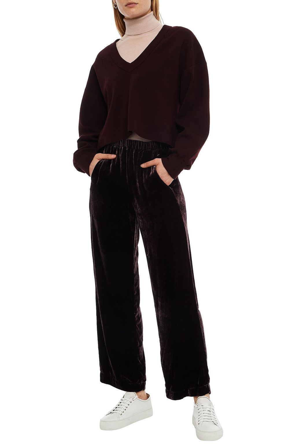 VELVET BY GRAHAM & SPENCER Dennie velvet straight-leg pants