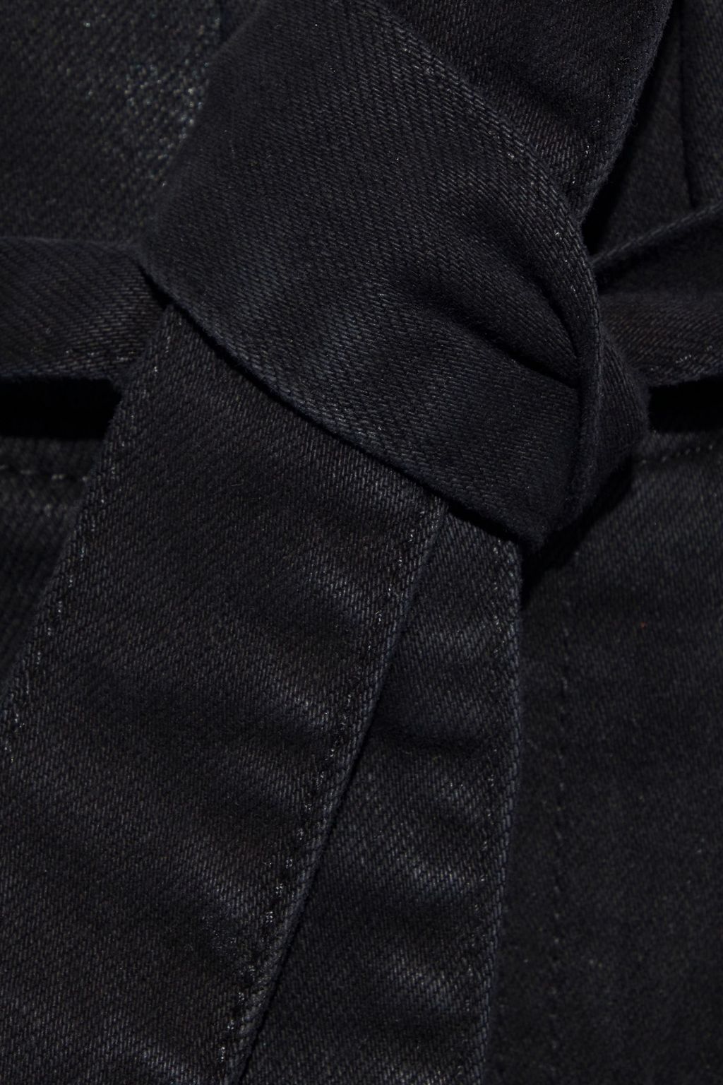 ALICE + OLIVIA Amazing belted coated-denim mini skirt