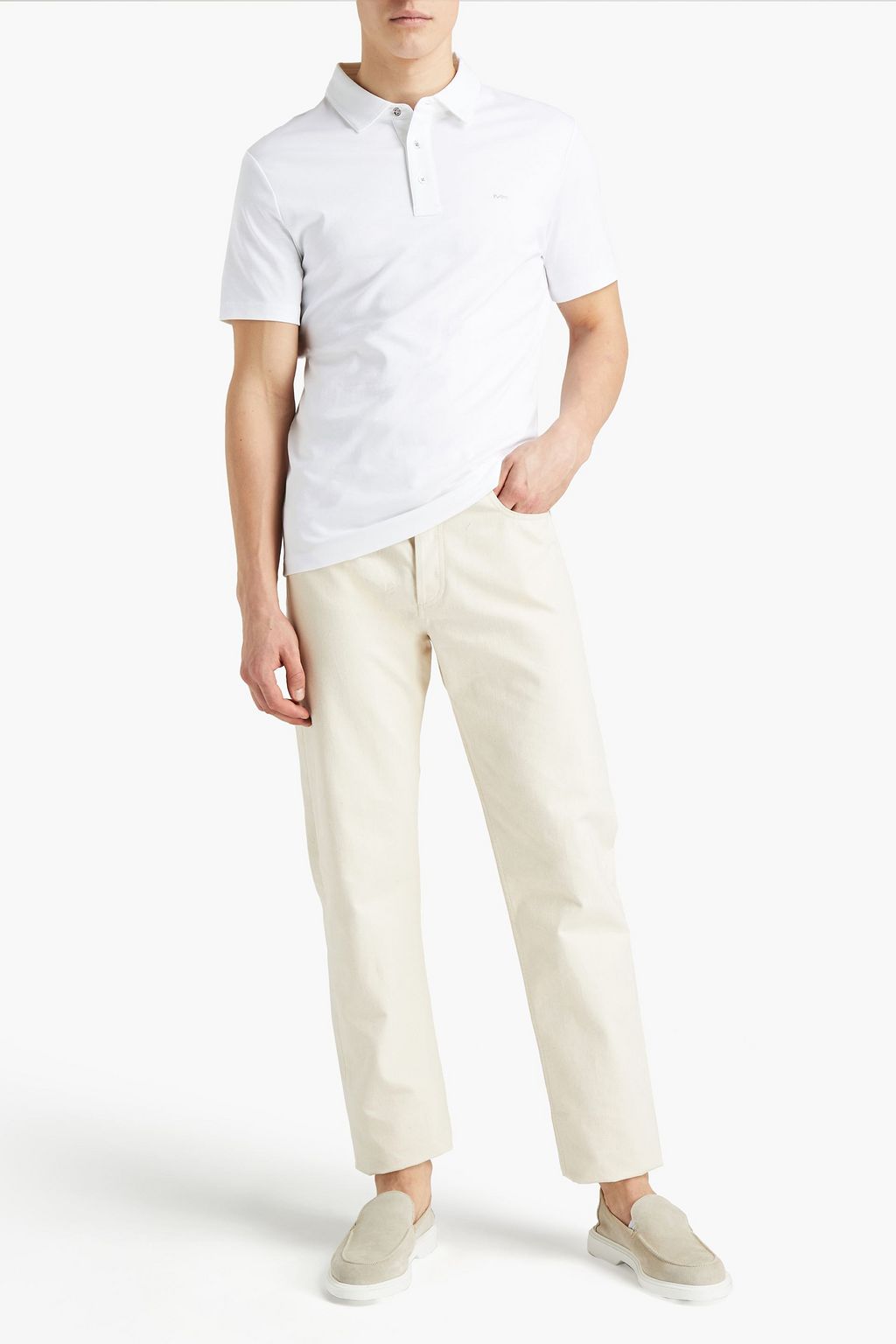 MICHAEL KORS Slim-fit cotton-jersey polo shirt