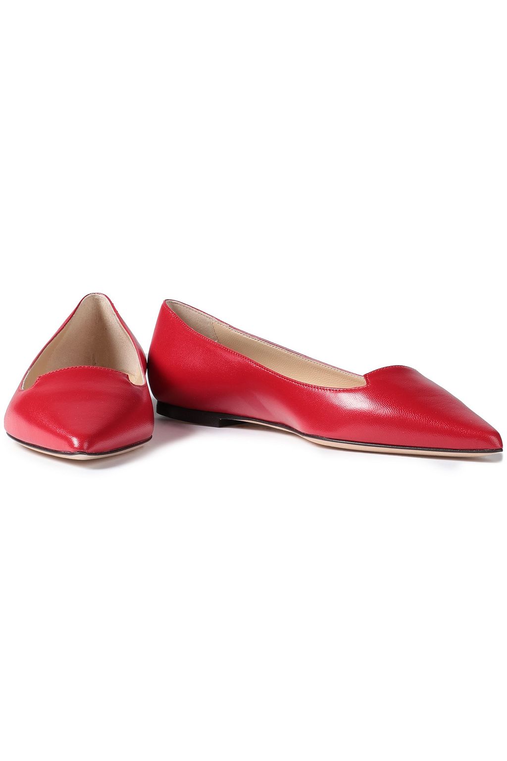 JIMMY CHOO Attila leather point-toe flats