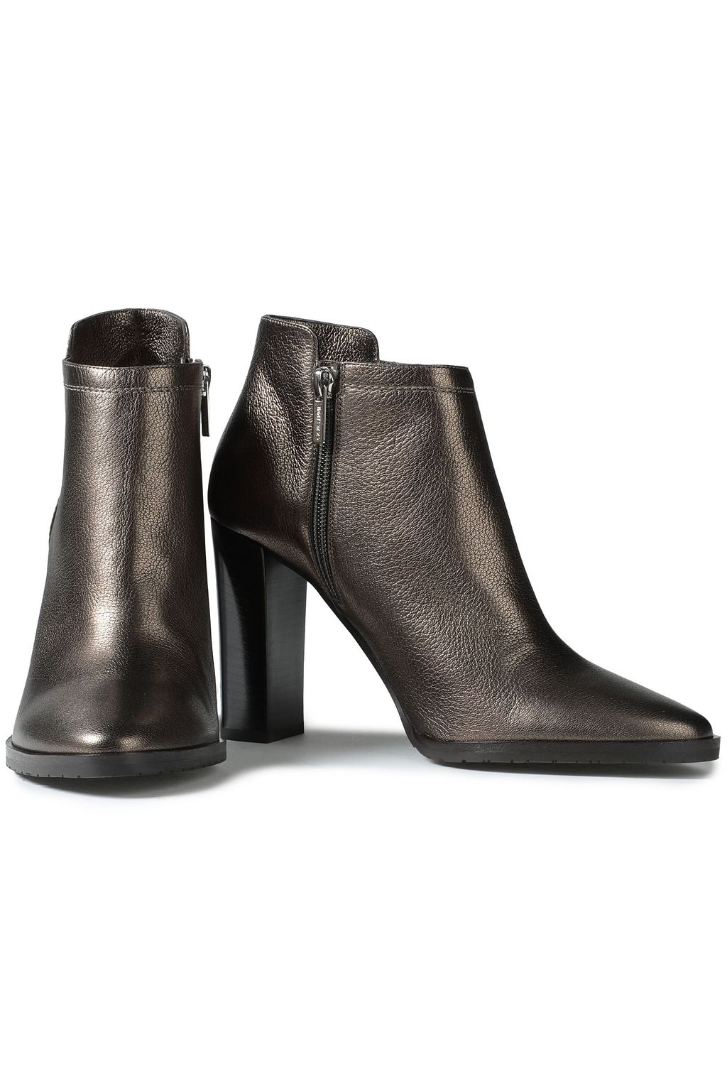 JIMMY CHOO Hart 95 metallic textured-leather ankle boots