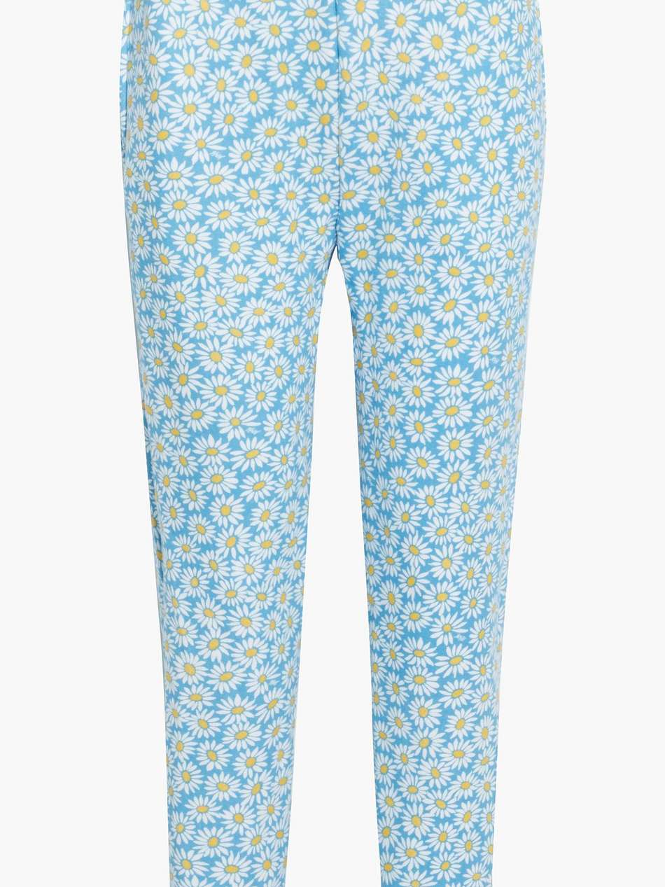 floral-print cotton-fleece track pants